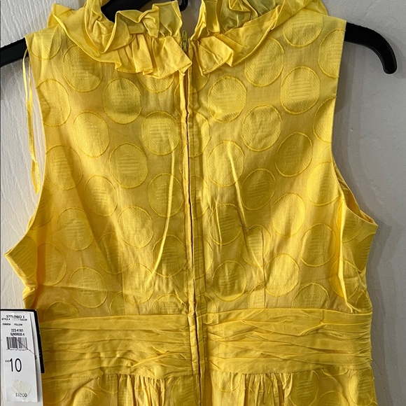 NWT-Studio One Yellow Ruffle Sleeveless Dress s10 - Picture 12 of 12